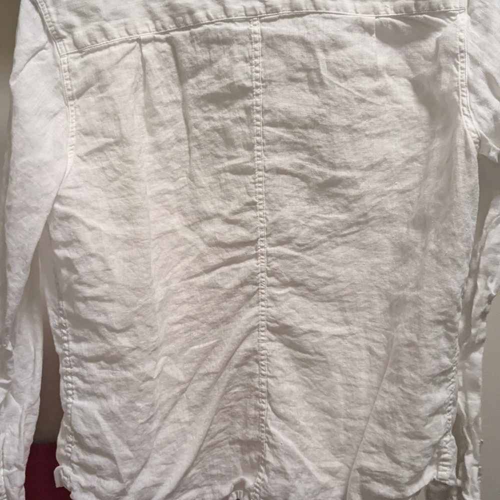 Frank & Eileen White Linen Button Down - Picture 3 of 3